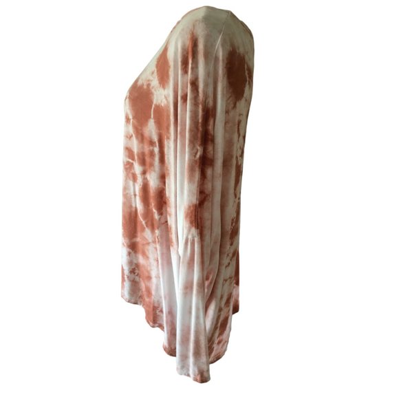 Pink Lily NWOT All You Have Rust Tie Dye Top, Oversized Flowy,  size Small - Picture 6 of 6